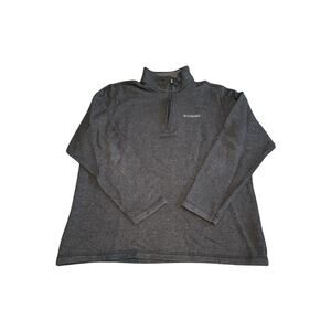 Columbia Gray Dunsire Point ¼ Zip‎ Fleece Long Sleeve Sweater Men’s Size Large